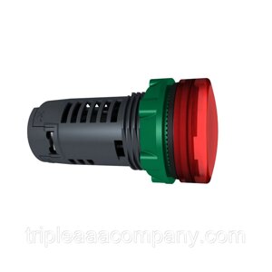 Моноблочная сигнальная лампа, красный,22, линза со встроенным светодиодом, 24 V AC/DC XB5EVB4