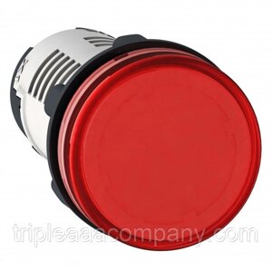 Моноблочная сигнальная лампа, пластик, красный,22, встроенный светодиод, 110120 V AC XB7EV04GP