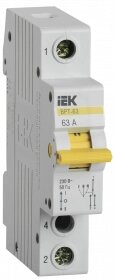 MPR10-1-063 IEK Выключатель-разъединитель трехпозиционный ВРТ-63 1P 63А