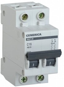 MVA25-2-016-C IEK выключатель автоматический ва47-29 2р 16а 4,5ка с generica