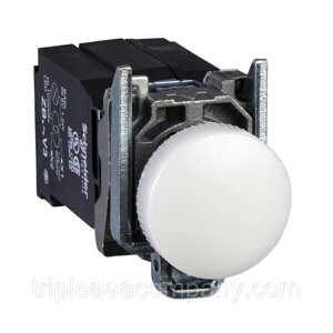 Сигнальная лампа 22 мм с трансформатором питания белая XB4BV31