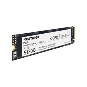 Твердотельный накопитель SSD Patriot P300 512GB M. 2 NVMe PCIe 3.0x4