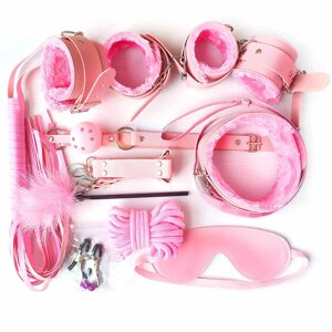 БДСМ набор розовый, 10 предметов