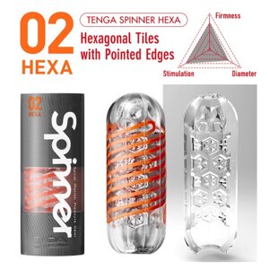 Мастурбатор TENGA SPINNER Hexa (со спиралью) - имитатор глубокого орального секса