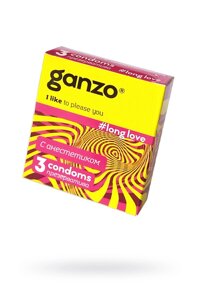 Презервативы с анестетиком (продлевающие) Ganzo Long