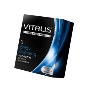 Презервативы с охлаждающим эффектом Vitalis Premium Delay and Cooling