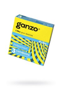 Ребристые презервативы Ganzo Ribs