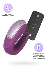 Вибратор для двоих Satisfyer Double Fun (приложение+пульт ДУ), фиолетовый
