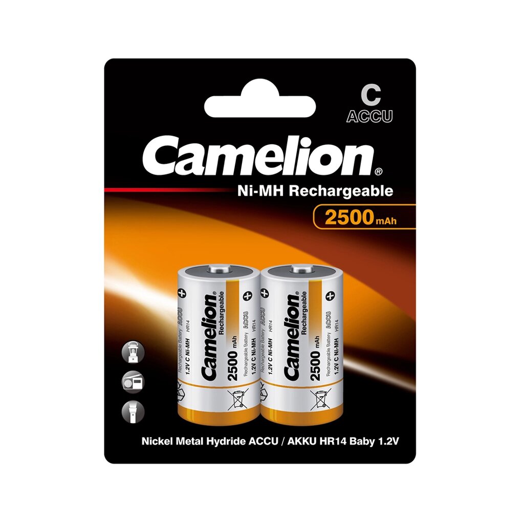 Аккумулятор CAMELION Rechargeable Ni-MH NH-C2500BP2 2 шт. в блистере от компании turan - фото 1