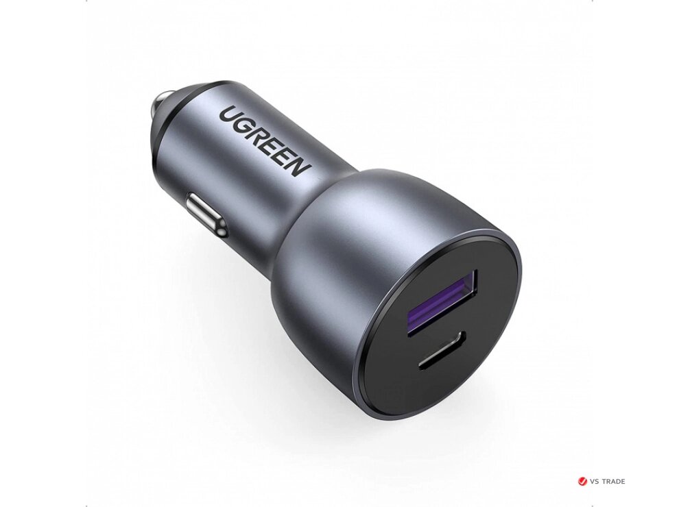 Автомобильное ЗУ Ugreen CD213 USB-C PD+USB-A QC 42.5W Fast Car Charger, 60980 от компании turan - фото 1