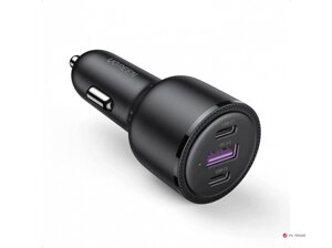 Автомобильное зу ugreen CD239 2*USB-C PD+USB-A 69W fast car charger, 20467