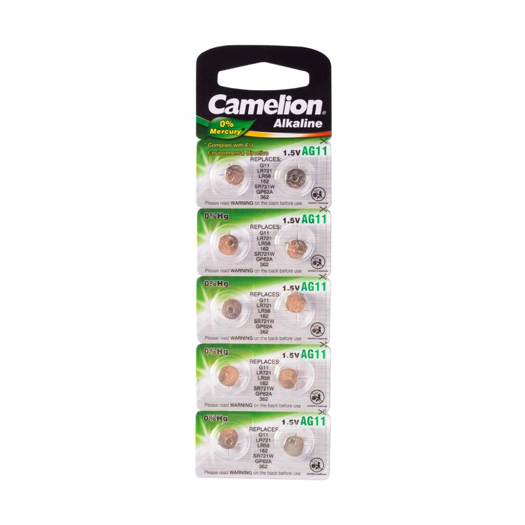 Батарейка CAMELION Alkaline AG11-BP10(0%Hg) 10 шт. в блистере от компании turan - фото 1