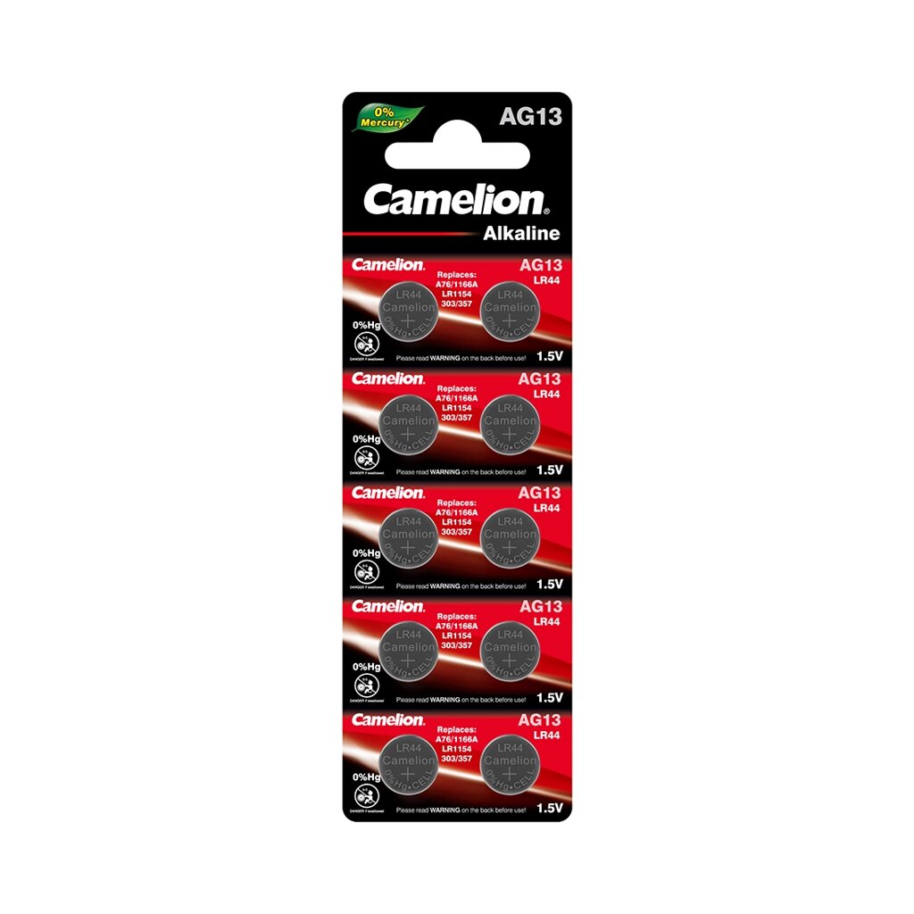 Батарейка CAMELION Alkaline AG13-BP10(0%Hg) 10 шт. в блистере от компании turan - фото 1