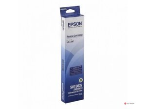 Черный риббон-картридж epson ribbon LX-350/LX300 EU, C13S015637