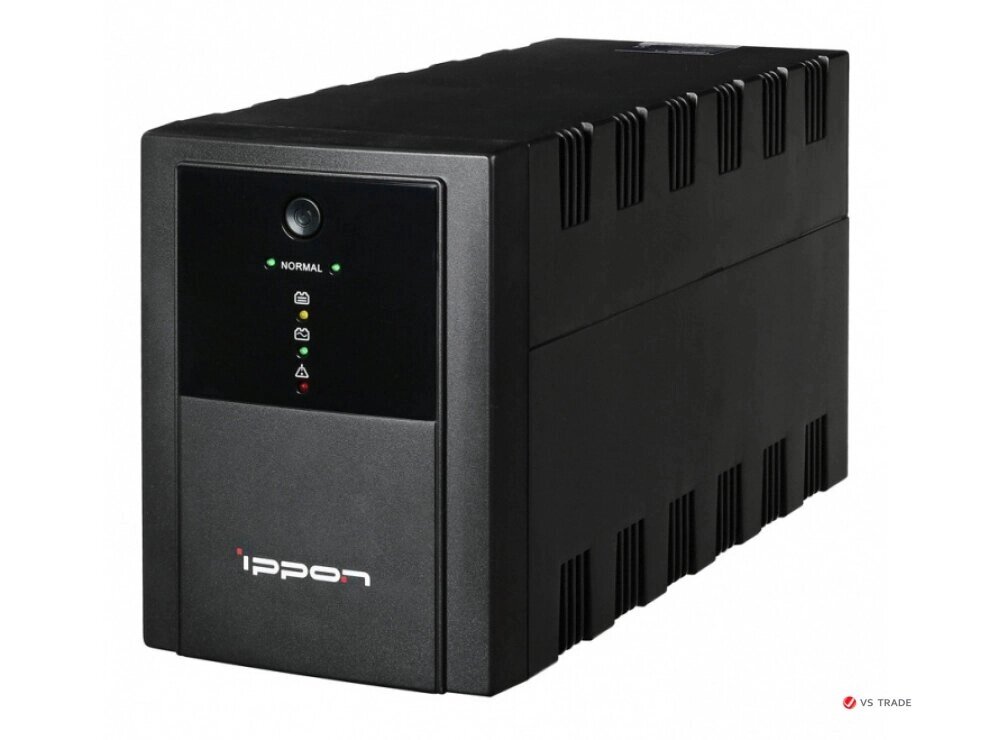 ИБП Ippon Back Basic 1500 Euro, 1500VA, 900Вт, AVR 162-280В, 4хEURO, управление по USB, без комлекта кабелей от компании turan - фото 1