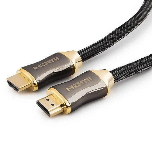 Кабель HDMI Cablexpert, серия Platinum, 1 м., v2.0, M/M, позол. разъемы, титановый металлический корп от компании turan - фото 1