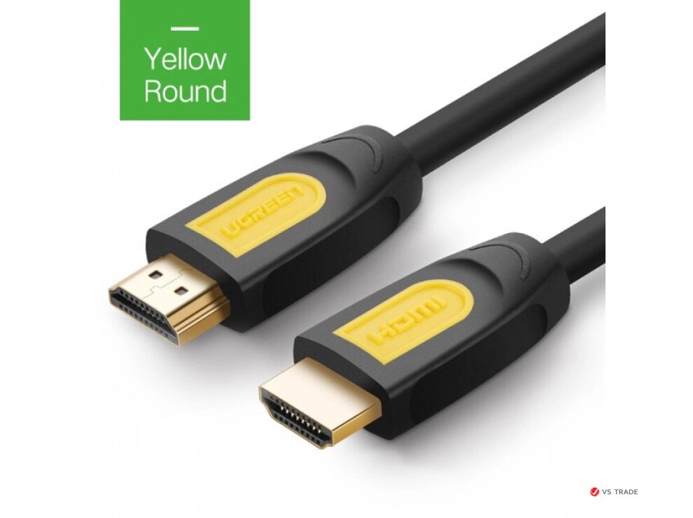 Кабель UGREEN HD101 HDMI Round Cable 20m (Yellow/Black) от компании turan - фото 1