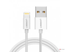 Кабель Ugreen US155 Lightning To USB 2.0 A Male Cable/White 2M, 20730