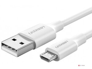 Кабель Ugreen US289 Micro USB Male To USB 2.0 A Male Cable 1M (White), 60141