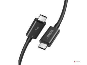 Кабель ugreen US501 USB-C to USB-C thunderbolt 4 cable 0.8m (black), 30389