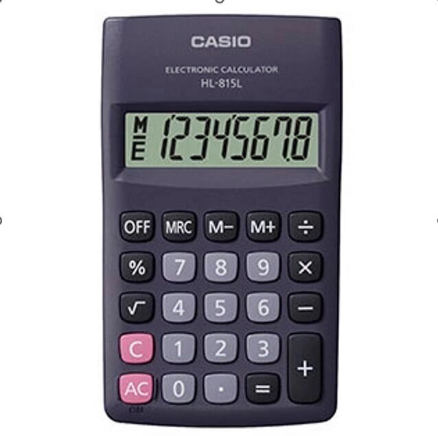 Калькулятор карманный CASIO HL-815L-BK-W-GP от компании turan - фото 1