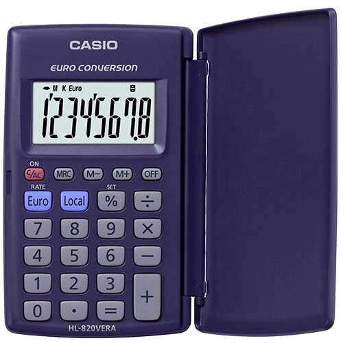 Калькулятор карманный CASIO HL-820LV-BK-W-GP от компании turan - фото 1