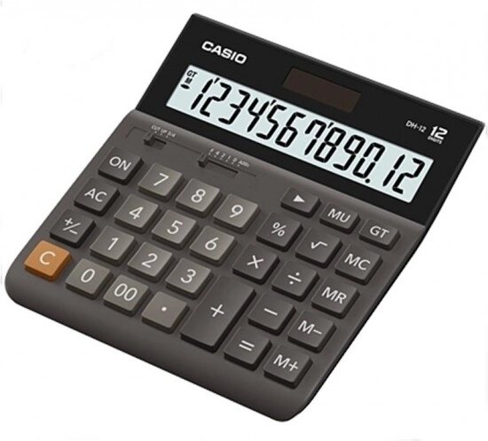 Калькулятор настольный CASIO DH-12-BK-S-EP от компании turan - фото 1