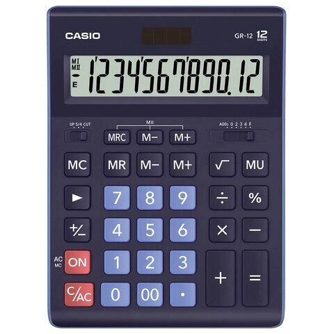 Калькулятор настольный CASIO GR-12-BU-W-EP синий от компании turan - фото 1