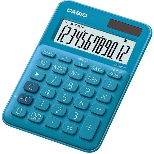 Калькулятор настольный CASIO MS-20UC-BU-W-EC от компании turan - фото 1