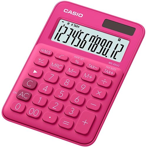 Калькулятор настольный CASIO MS-20UC-RD-W-EC от компании turan - фото 1