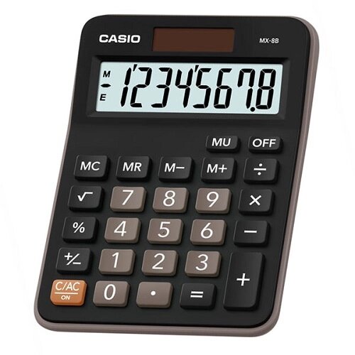 Калькулятор настольный CASIO MX-8B-BK-W-EC от компании turan - фото 1