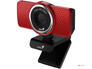Камера Genius ECam 8000 Genius, Full HD 1080p, 30 кадров, 360°MIC, красный 32200001407