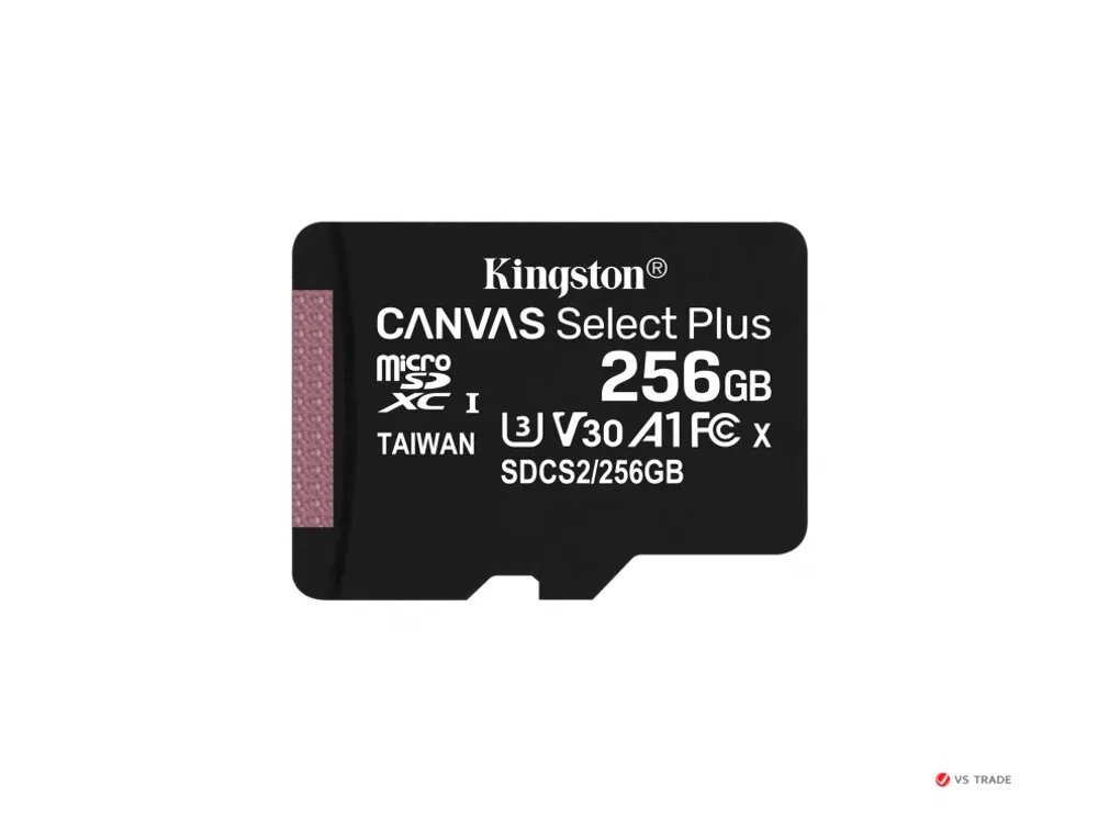 Карта памяти Kingston 256GB microSDXC Canvas Select Plus 100R A1 C10 Single Pack w/o Adapter, SDCS2/ от компании turan - фото 1