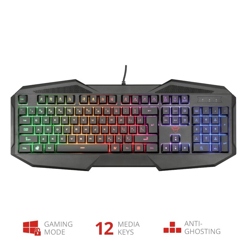 Клавиатура игровая Trust RU GXT830-RW AVONN GAMING KB черный от компании turan - фото 1