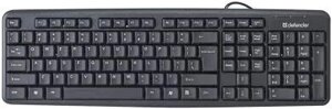 Клавиатура проводная Defender Element HB-520 PS/2 RU, черный
