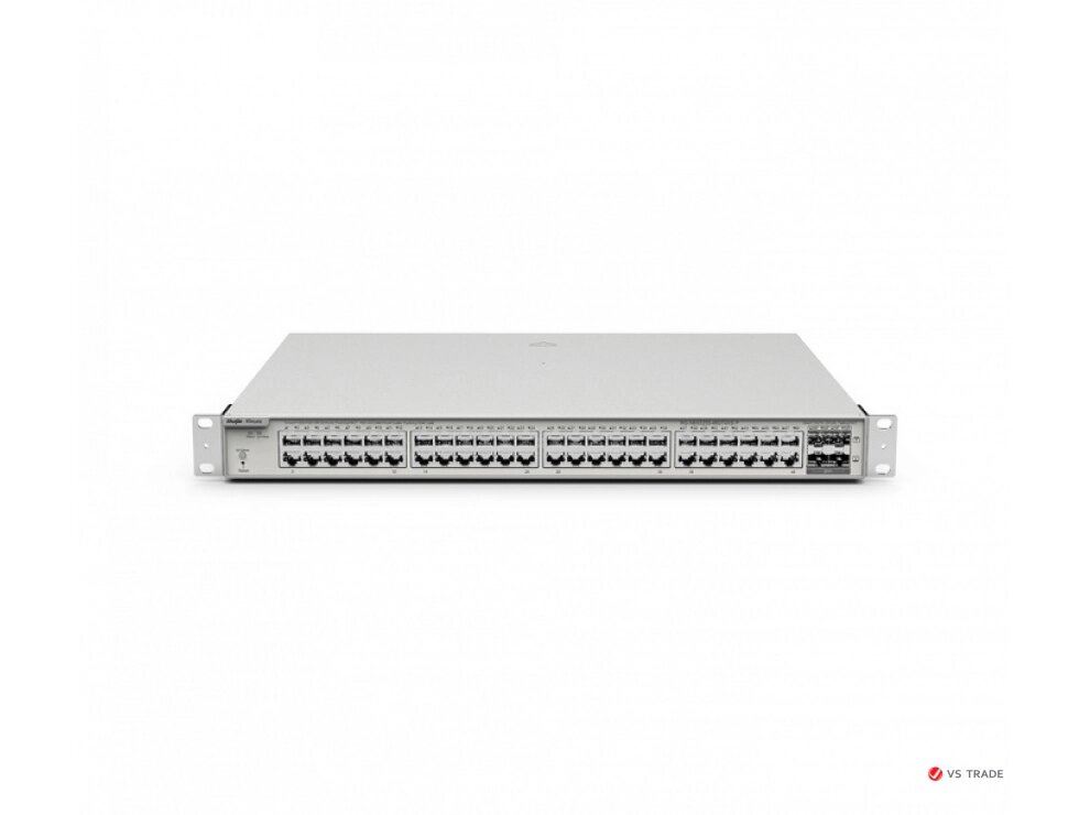 Коммутатор Reyee RG-NBS3200-48GT4XS-P L2 PoE+(48x10/100/1000Base-T PoE+, 4xSFP+, 370W PoEpower budget, 19" Rack Case) от компании turan - фото 1