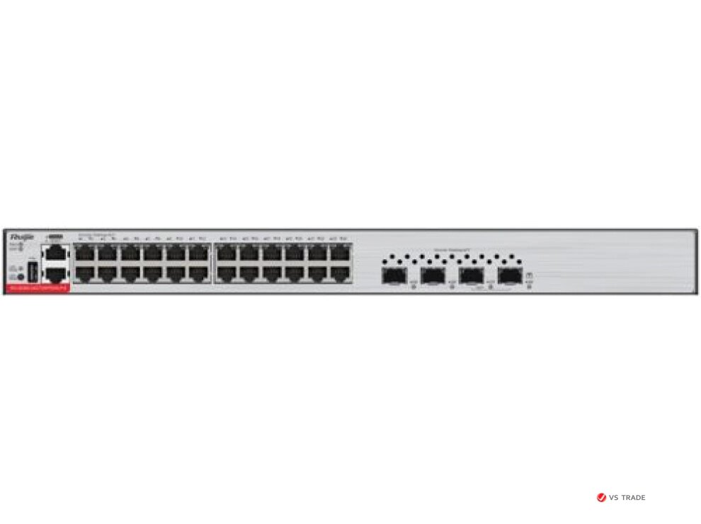 Коммутатор Ruijie RG-S5300-24GT4XS-E L3 Managed (24 x 10/100/1000M adaptive electrical ports, 4 x 1G/10G SFP+ ports) от компании turan - фото 1