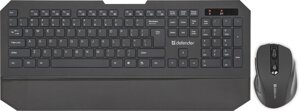 Комплект беспроводной клавиатура+мышь Defender Berkeley C-925 RU, черный