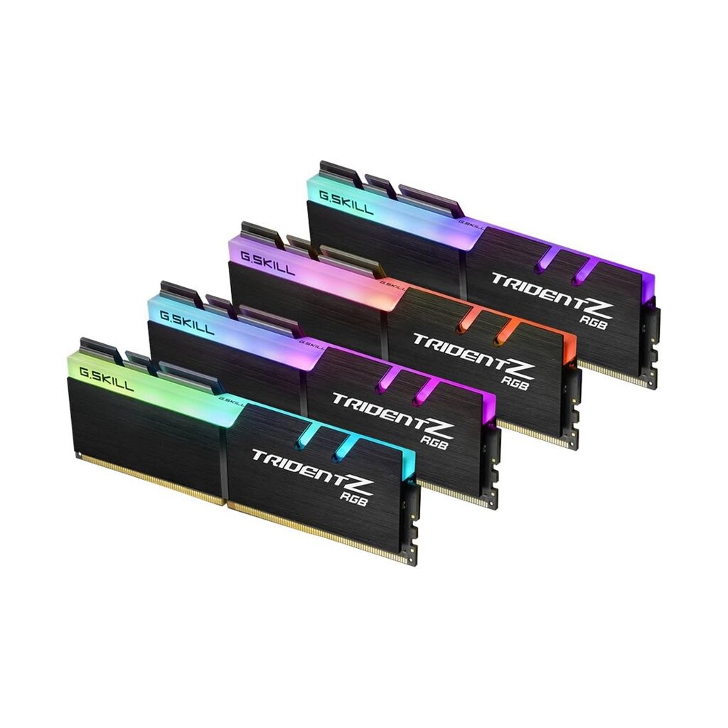 Комплект модулей памяти G. SKILL Trident Z RGB F4-3200C16Q-32GTZRX DDR4 32GB (Kit 4x32GB) 3200MHz от компании turan - фото 1