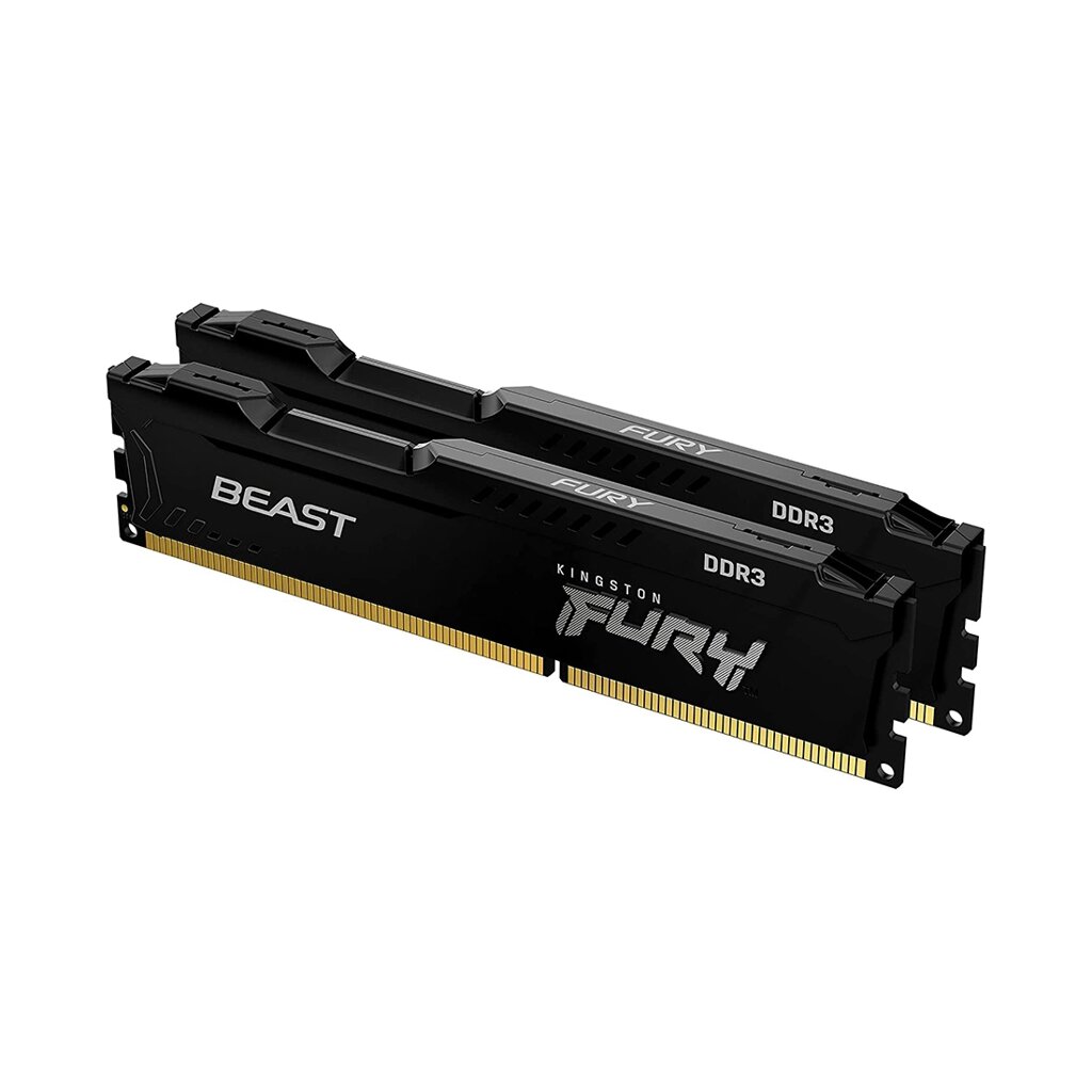 Комплект модулей памяти Kingston Fury Beast Black KF316C10BBK2/8 DDR3 8GB (Kit 2x4GB) 1600MHz от компании turan - фото 1