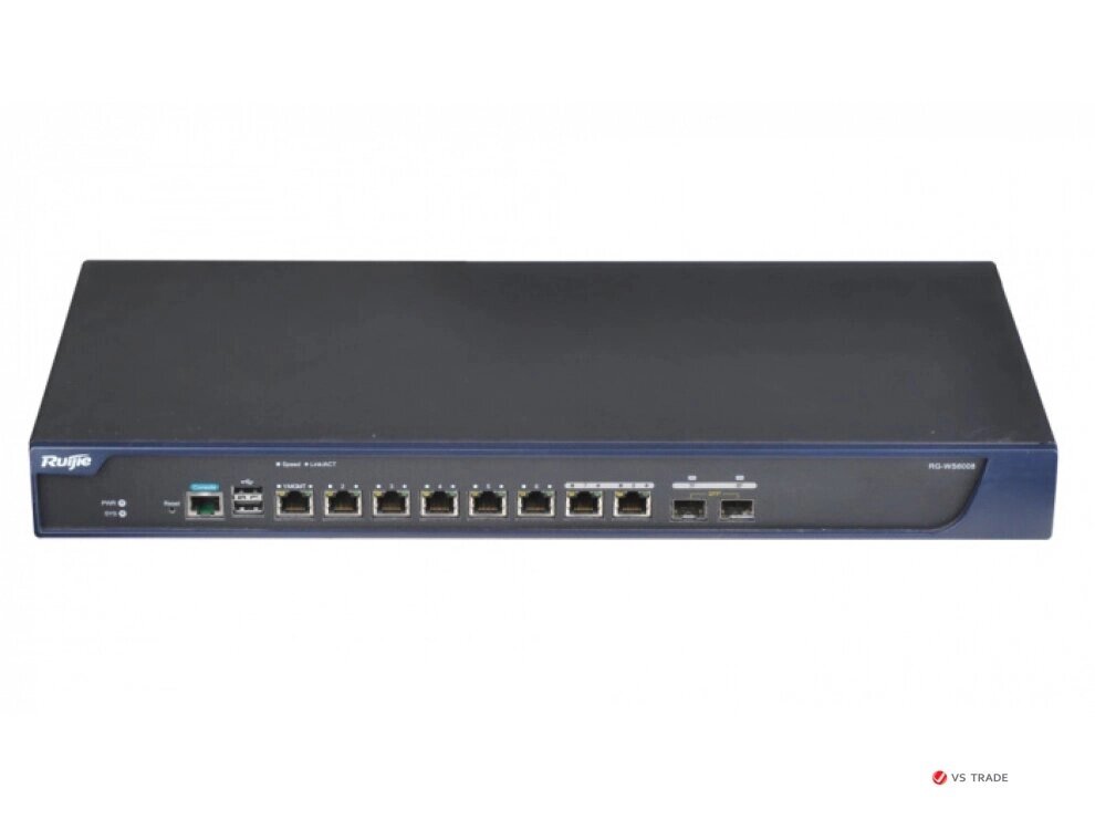 Контроллер Wi-Fi AP RUIJIE RG-WS6008 (6x1GbE; 2x1GbE/2xSFP combo ports 32AP - 224AP (448 wall AP) with license upgrade) от компании turan - фото 1