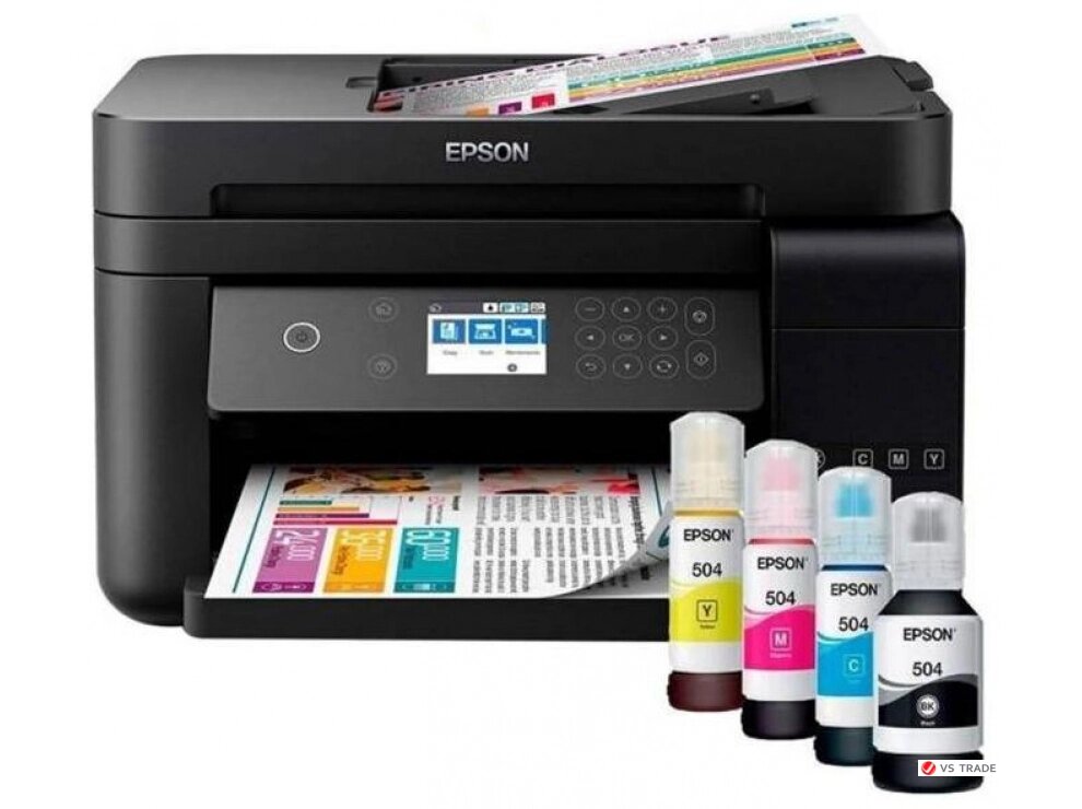 МФУ струйное цветное Epson L5290 C11CJ65407, до 33 стр/мин, А4, печать фотографий, WIFI, Ethernet, ADF, Fax, СНПЧ от компании turan - фото 1