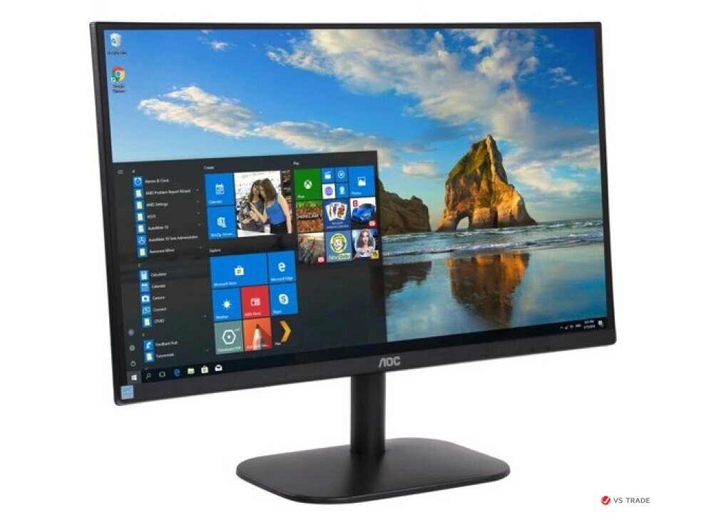 Монитор AOC 24B2XH IPS,23,8",16:9 FHD (1920x1080x75 Hz),250cd/m2,1000:1,20M:1,178/178,4ms, VGA, HDMI, Black от компании turan - фото 1