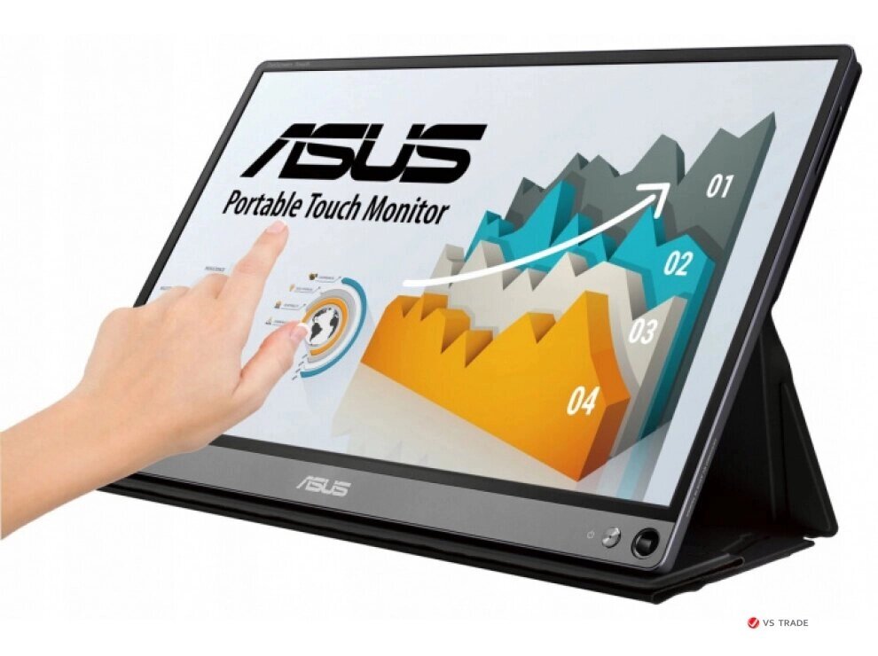 Монитор ASUS MB16AHT 15.6" IPS, Touch,16:9 FHD (1920x1080x60Hz),250cd/m2,700:1,178/178,5ms,2xUSB-C, mHDMI, Sp1W от компании turan - фото 1