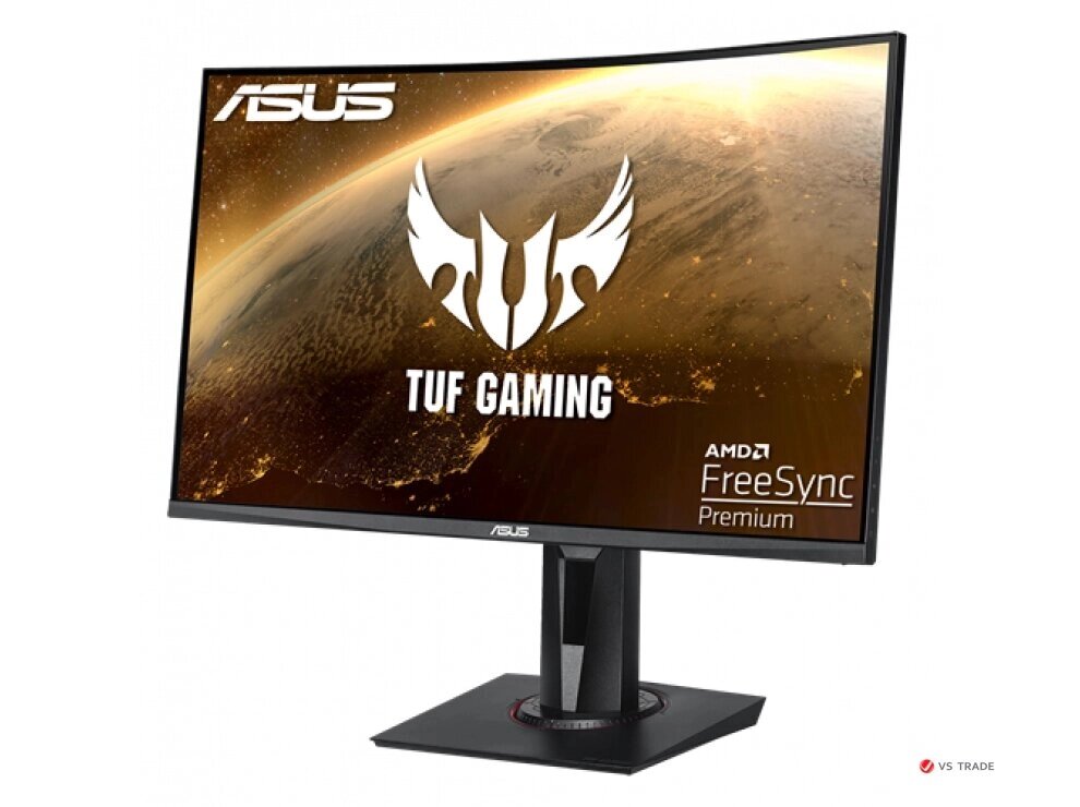 Монитор ASUS VG27VQ VA,27",16:9 FHD (1920x1080x165Hz),400cd/m2,3000:1,178/178,1ms, HDMI, DP, DVI, Sp 2W, Gaming, Black от компании turan - фото 1