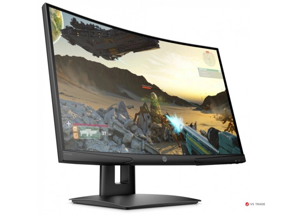 Монитор HP 9FM22AA X24c Gaming 23.6" VA, FHD 144Hz,300cd/m2,H178°/V178°,3000:1,4ms, HDMI, DP, Curv1500R, Black от компании turan - фото 1