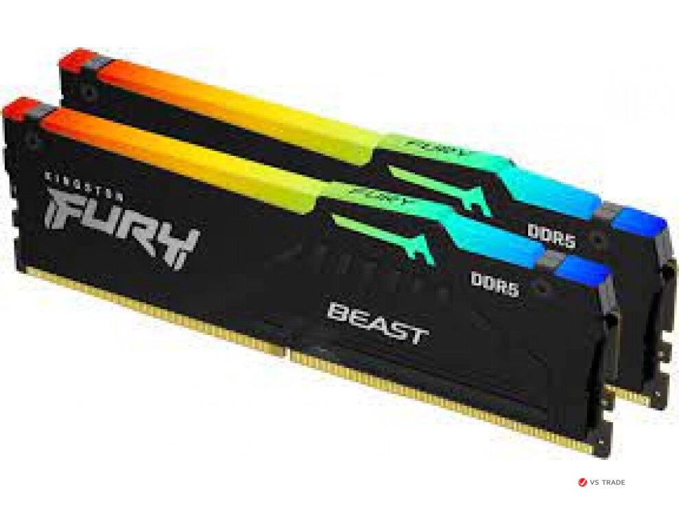 ОЗУ Kingston FURY Beast EXPO RGB 16Гб (8x2) DIMM DDR5, 5600MT/s, CL40 1.25В, KF556C36BBEAK2-16 от компании turan - фото 1