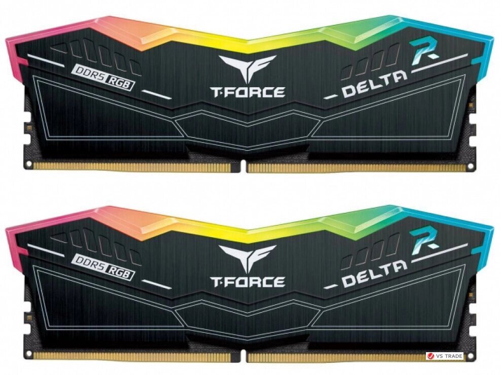 ОЗУ Team Group, T-Force Delta RGB 48 GB Kit, DDR5 (2x24GB), 7200Mhz, CL34-42-42-84,  1.4V, FF3D548G7200HC34ADC01 от компании turan - фото 1