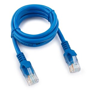 Патч-корд UTP Cablexpert PP12-1M/B кат. 5e, 1м, литой, многожильный (синий)