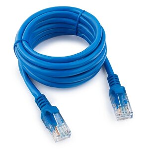 Патч-корд UTP Cablexpert PP12-2M/B кат. 5e, 2м, литой, многожильный (синий)